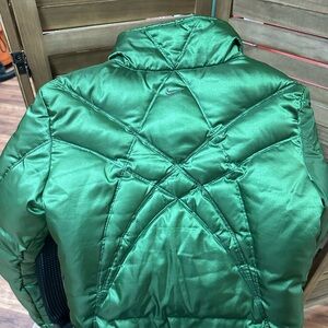 Nike Down Puffer Jacket in brilliant metallic green size S